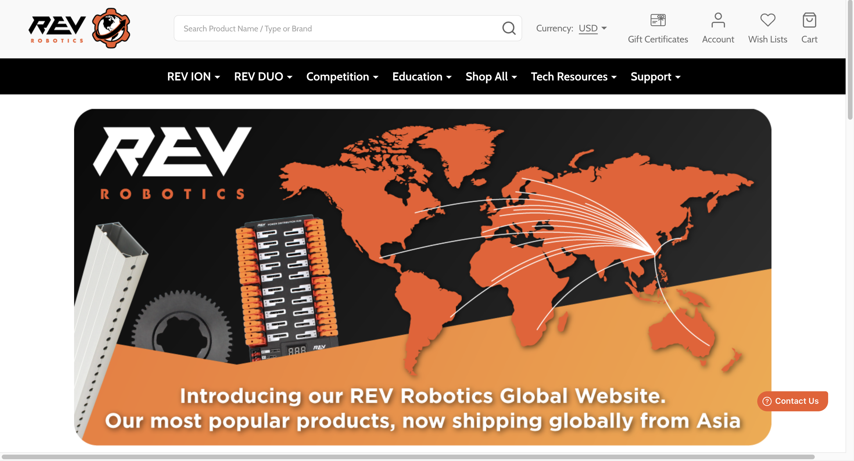 REV Robotics Global Website