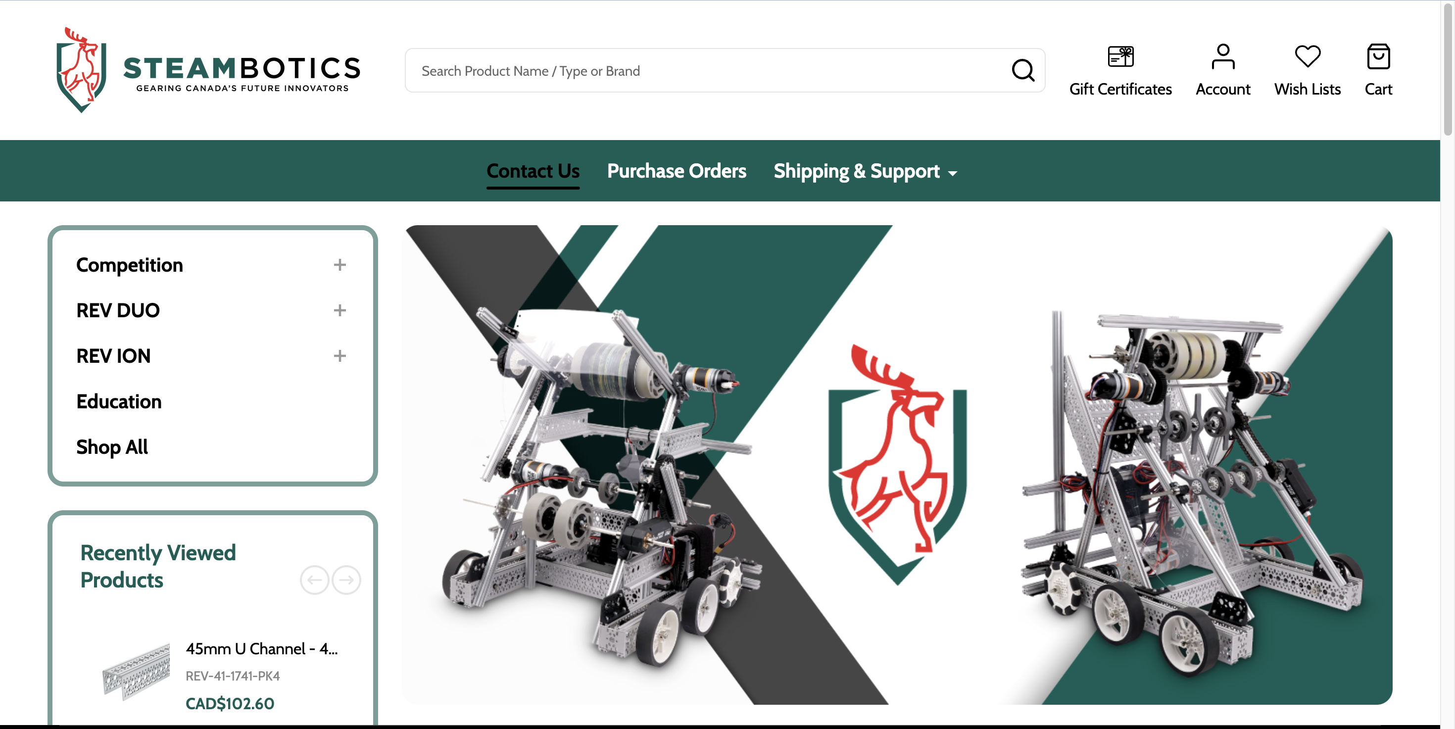 Steambotics E-Commerce Website